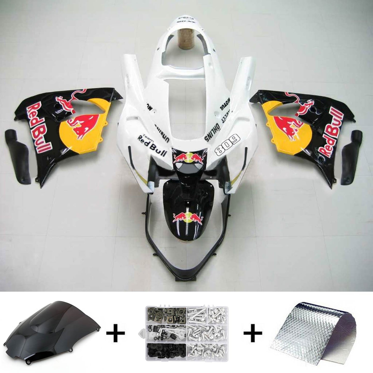 2000-2001 Kawasaki ZX9R Amotopart Injection Fairing Kit Bodywork Plastic ABS #112