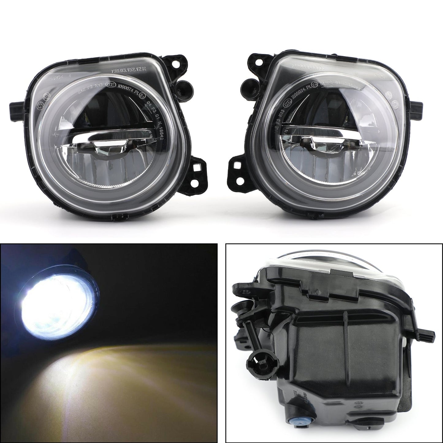 2014-2016 BMW 5 Series F10 F07 LCI CT Front LED Fog Lights Lamps Foglights Pair LH+RH