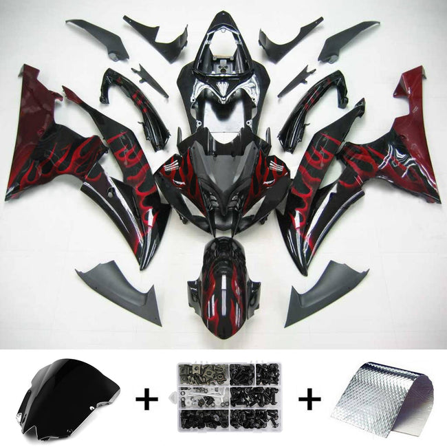 2008-2016 Yamaha YZF 600 R6 Amotopart Injection Fairing Kit Bodywork Plastic ABS #110