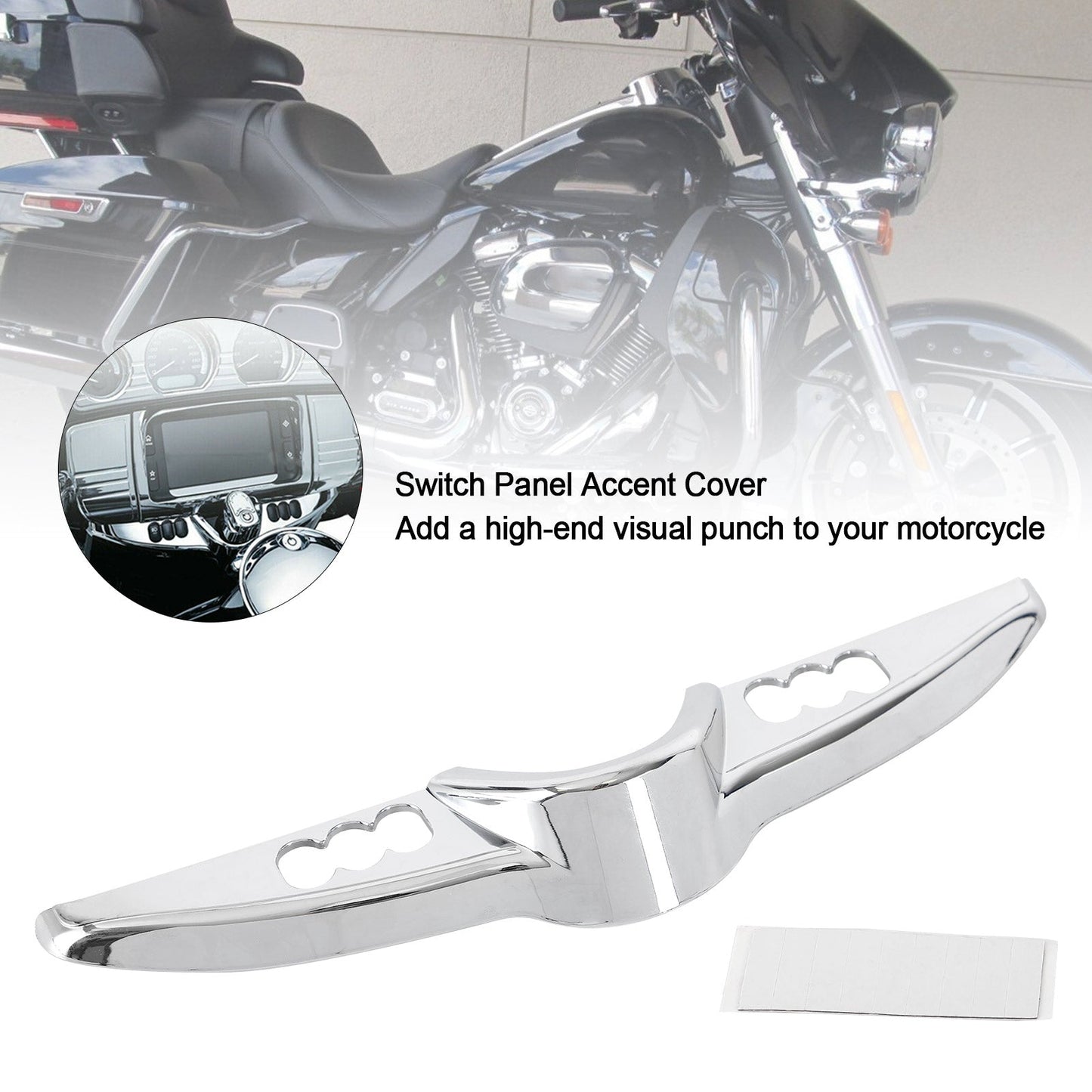 Switch Panel Accent Cover Trim for Touring Electra Glides Tri Glide 2014-2020 Black