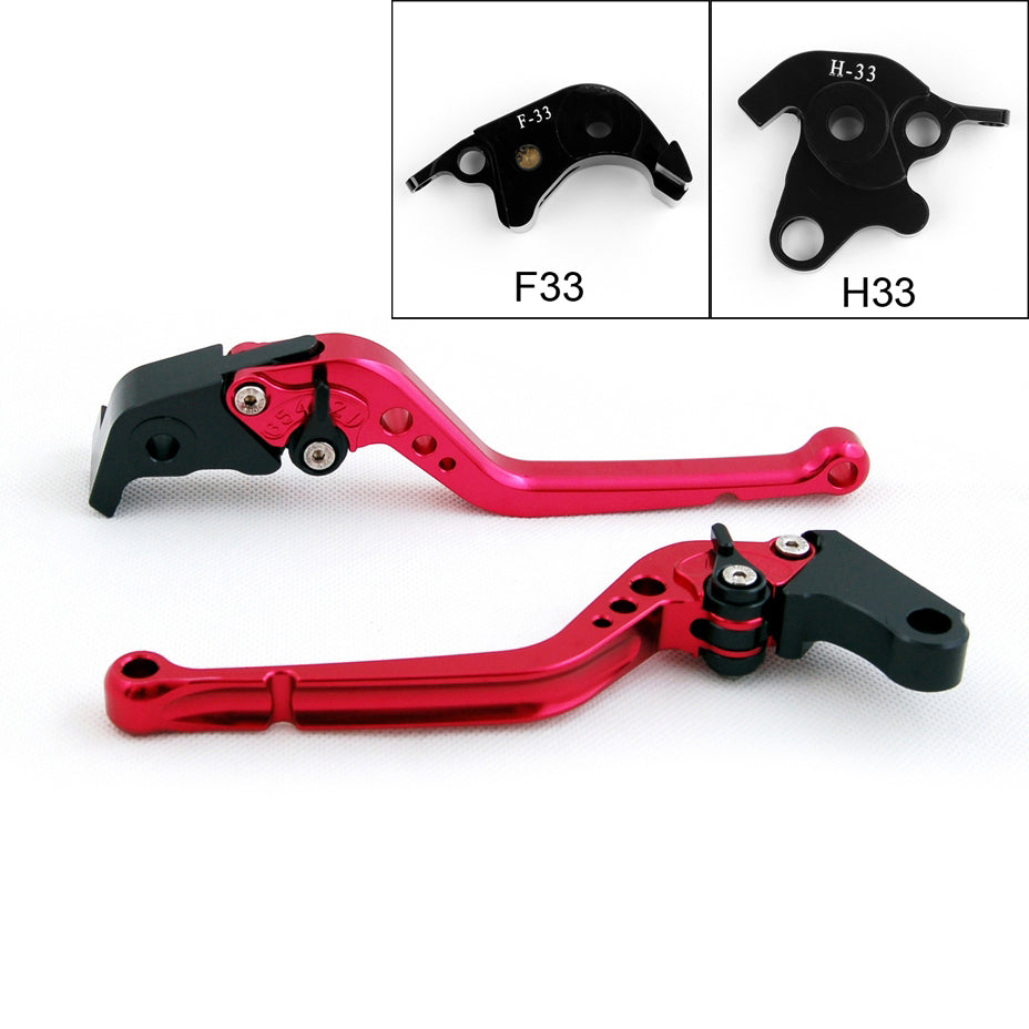 Long Brake Clutch Levers For Honda CB1000R 08-14 CBR1000RR/FIREBLADE 04-07 Black