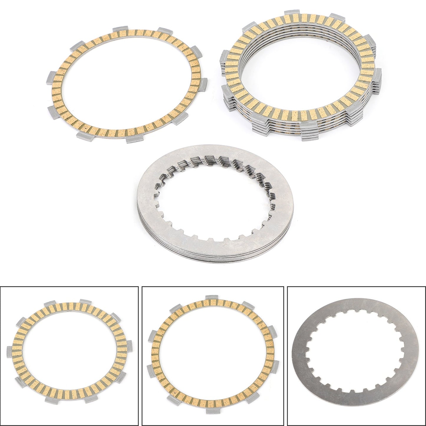 Clutch Plate Kit - Friction & Steel Plates For Honda CRM250 CB400SS Suzuki Triumph Daytona 650