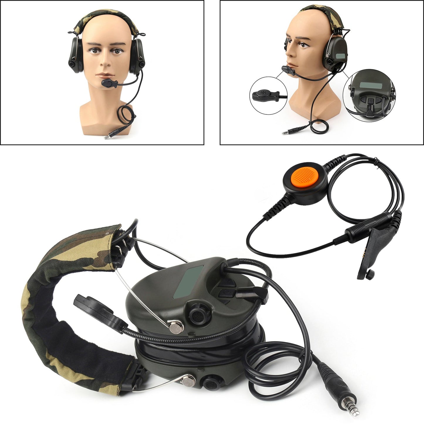 H60 Sound Pickup Noise Reduction Headset 6-Pin U94 PTT For XiR P8200/P8208/P8260