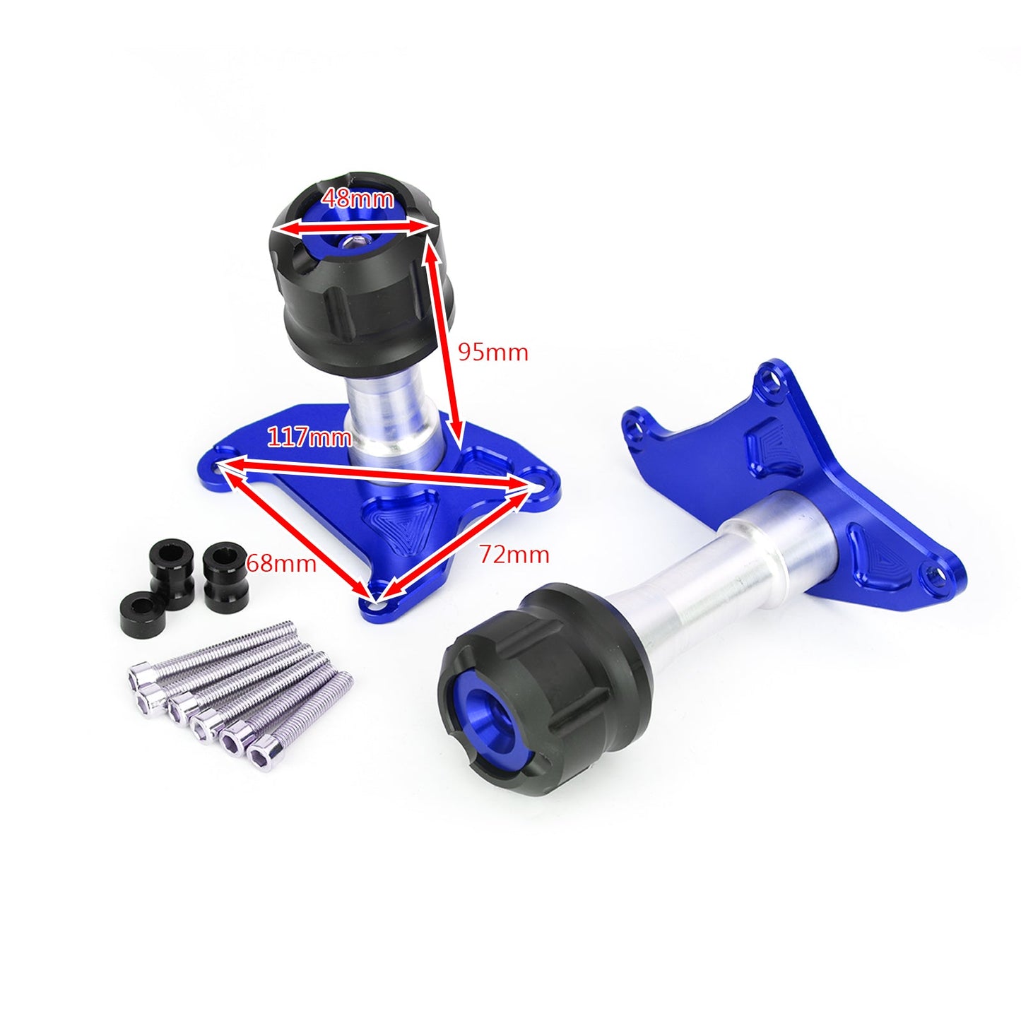 CNC Black Motorcycle Frame Slider Anti Crash for Honda MSX125 SF Grom 2013-2019