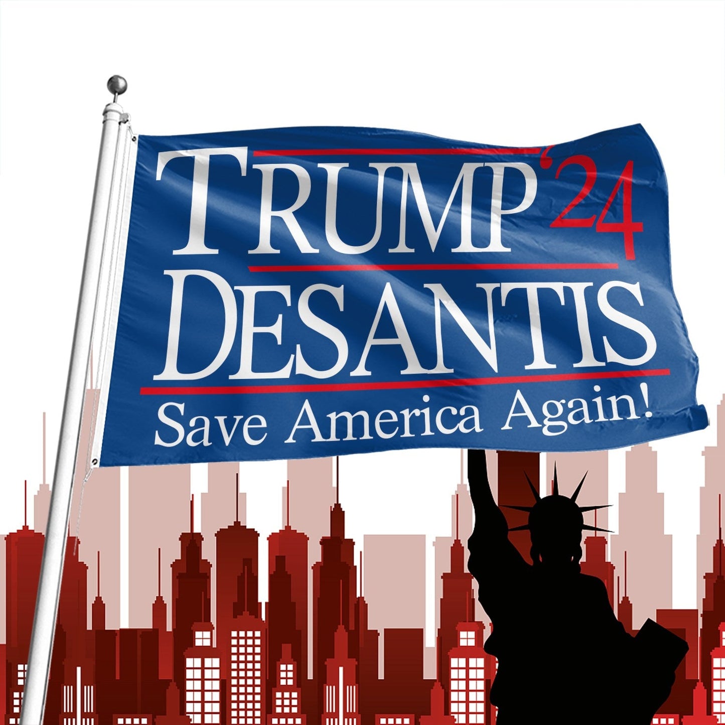 Save America Again Donald Trump Flag Trump Desantis 2024 3x5 Ft banner