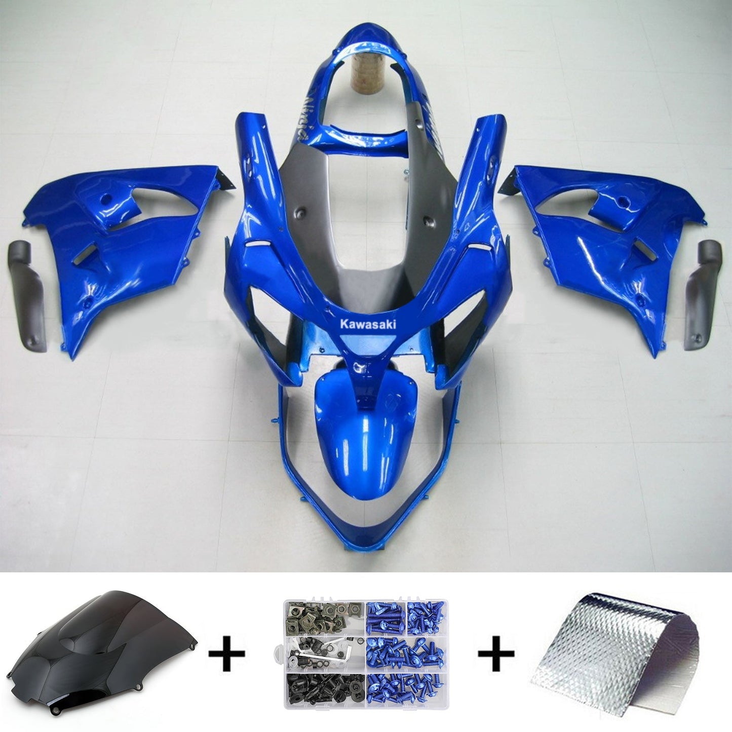 2000-2001 Kawasaki ZX9R Amotopart Injection Fairing Kit Bodywork Plastic ABS #121