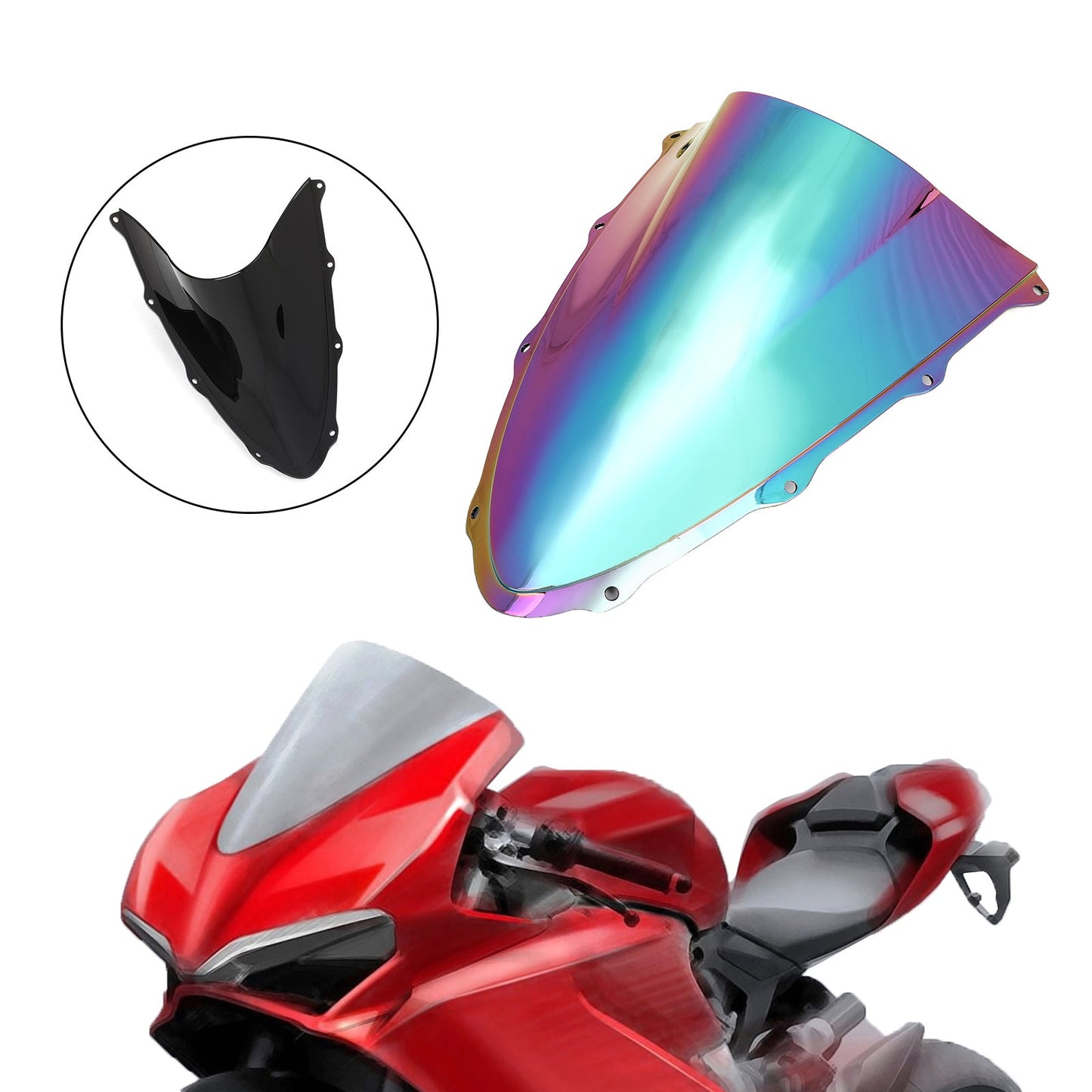 ABS Plastic Motorcycle Windshield WindScreen for Ducati 1299 2015-2020