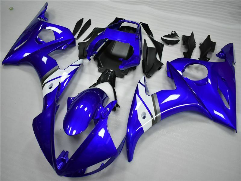 2003-2004 Yamaha YZF R6 Amotopart Fairing Blue White Kit