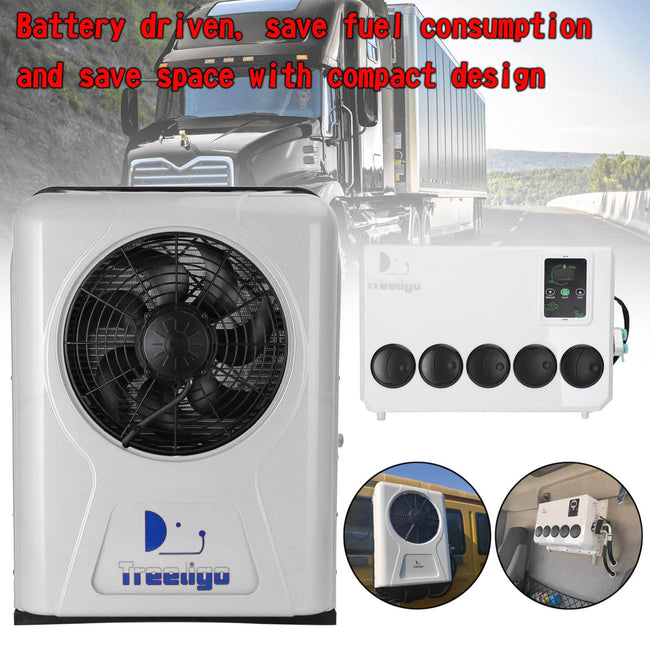 12000 BTU 12V Truck Cab RV Air Conditioner Split AC Fits Semi Trucks Bus Caravan