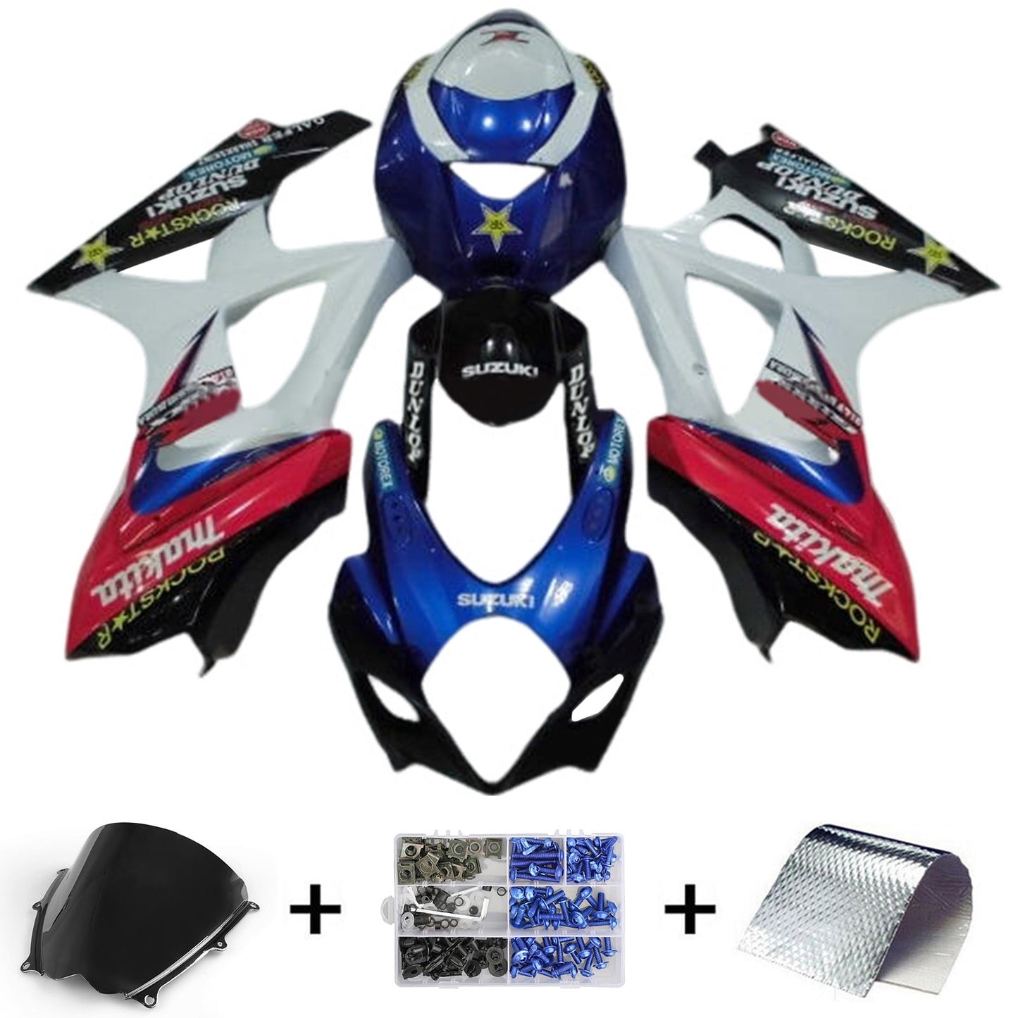 2007-2008 Suzuki GSXR1000 K7 Fairing Kit Bodywork Plastic ABS