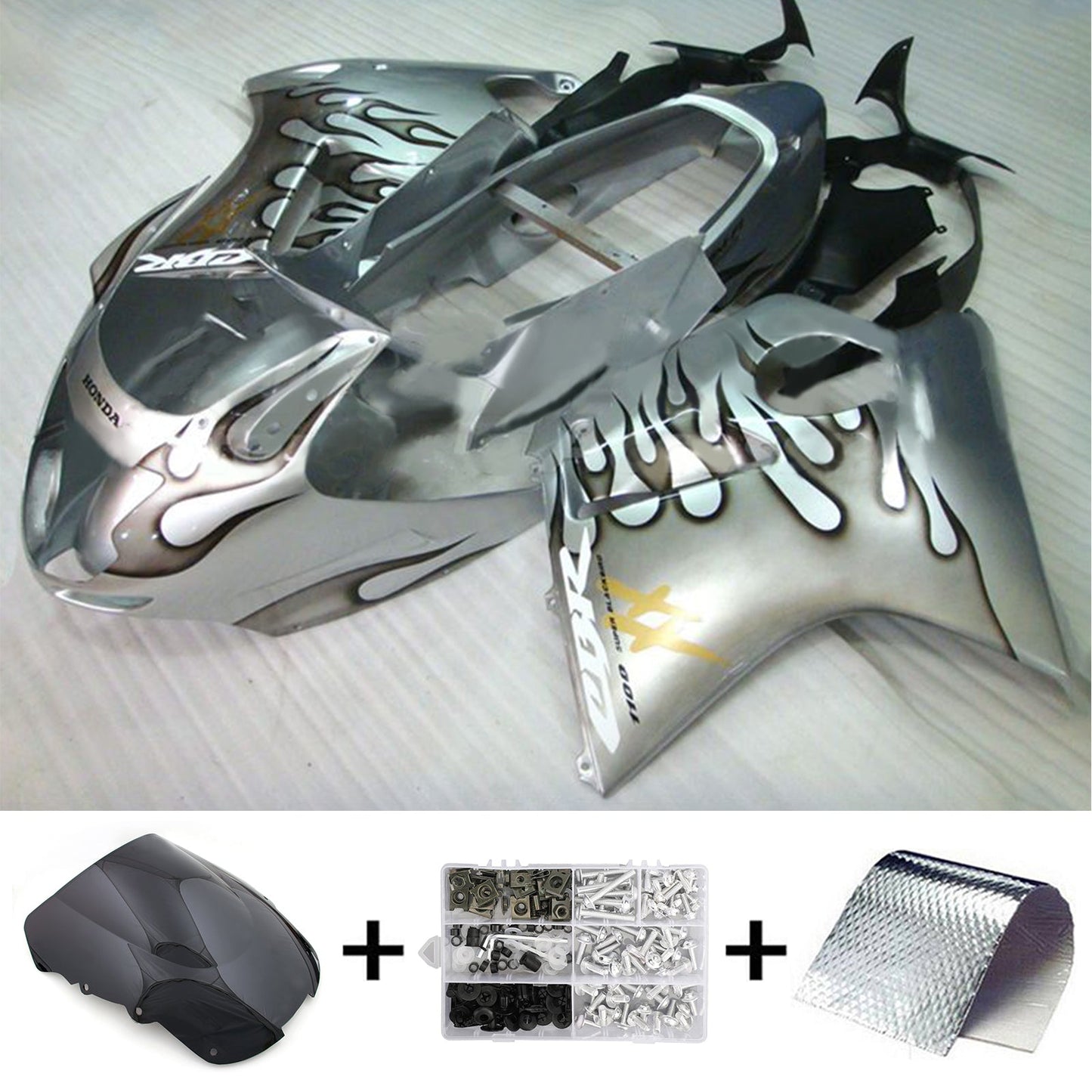 1996-2007 Honda CBR1100XX SuperBlackBird Injection Fairing Kit Bodywork ABS#128