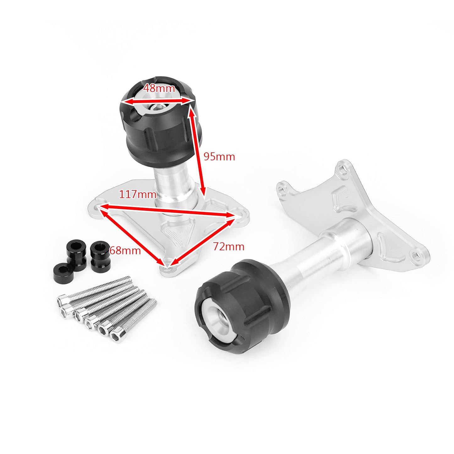 CNC Black Motorcycle Frame Slider Anti Crash for Honda MSX125 SF Grom 2013-2019