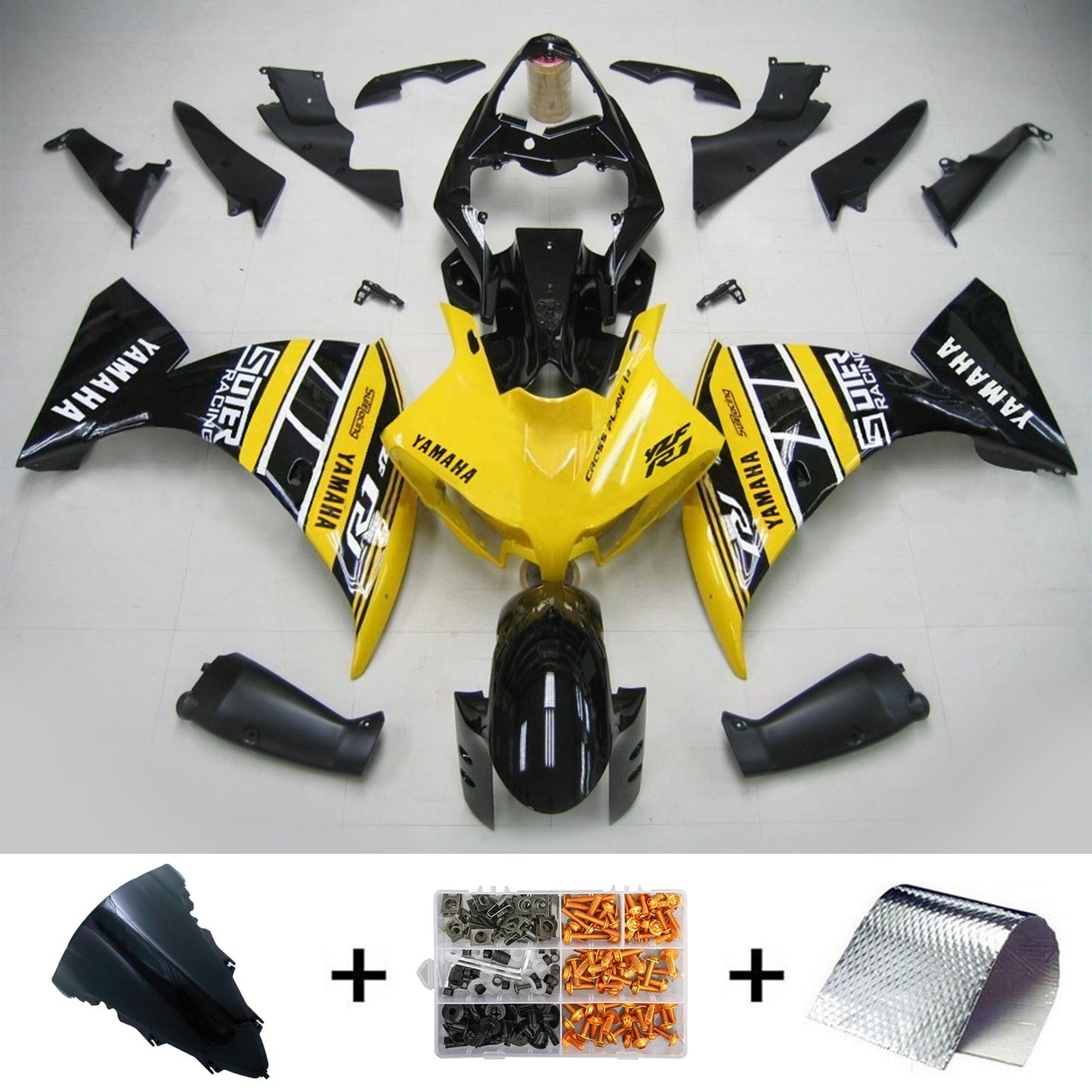 2012-2014 Yamaha YZF 1000 R1 Amotopart Injection Fairing Kit Bodywork Plastic ABS #140