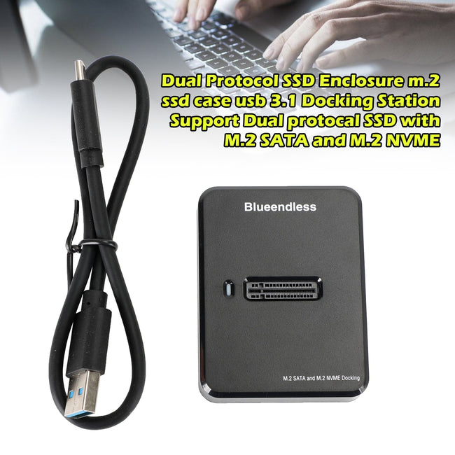 Dual Protocol SATA/NVME M.2 SSD Case USB 3.1 Dual Protocal Docking Station