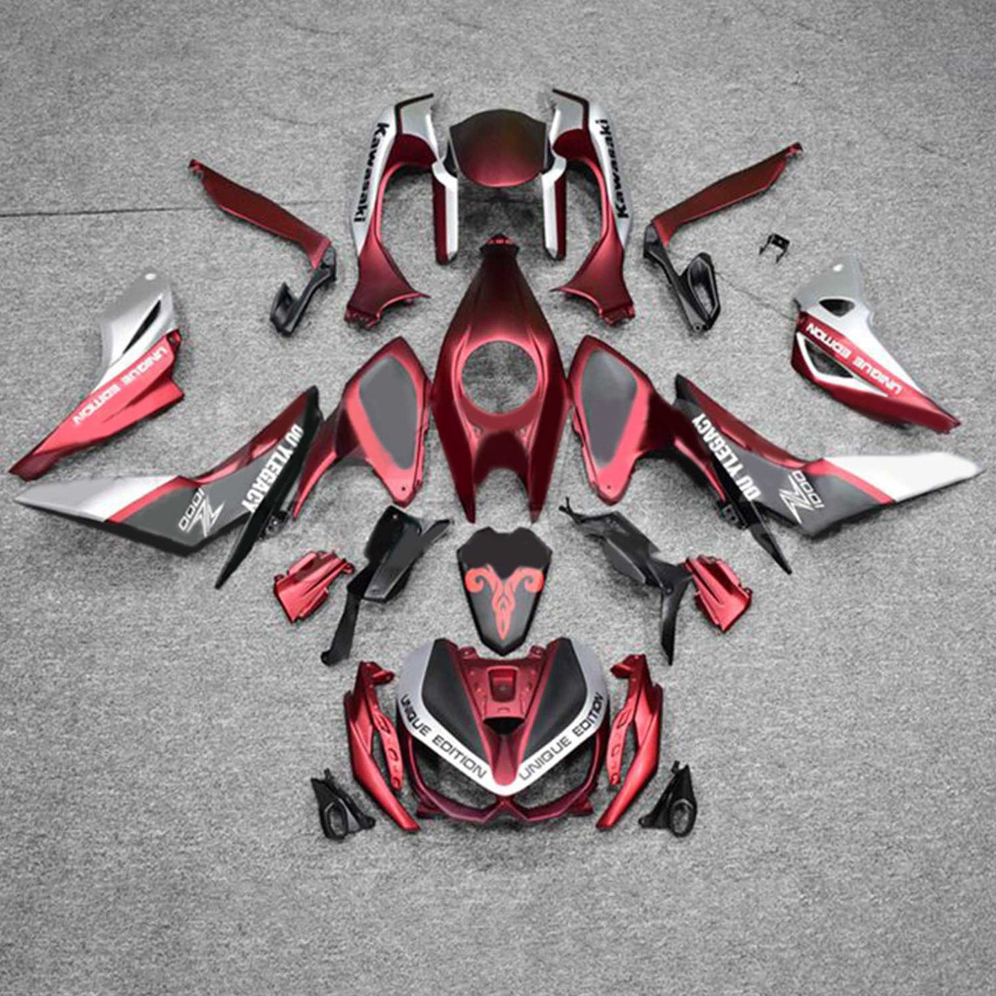 2014-2017 Kawasaki Z1000 Injection Fairing Kit Bodywork Plastic ABS#107