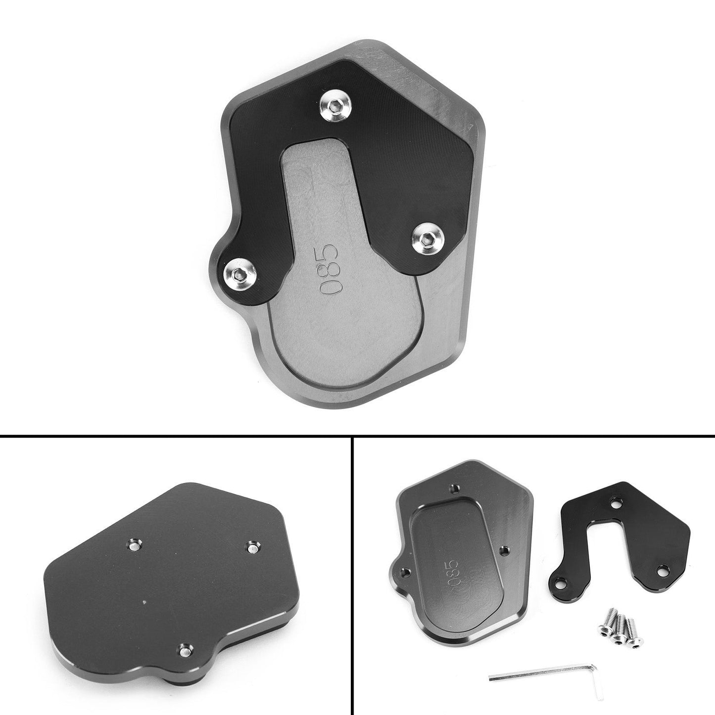 Motorcycle Kickstand Enlarge Plate Pad fit for BMW F900R F900 R 2020 Black