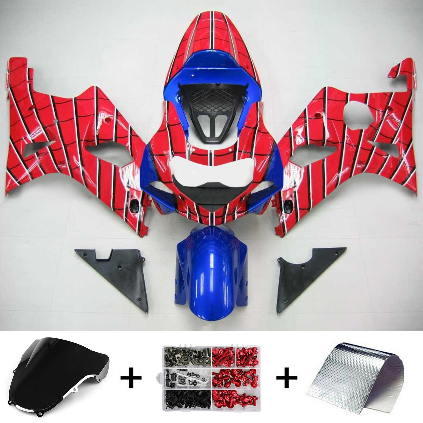 2000-2002 Suzuki GSXR1000 K1 K2 Amotopart Injection Fairing Kit Bodywork Plastic ABS #106