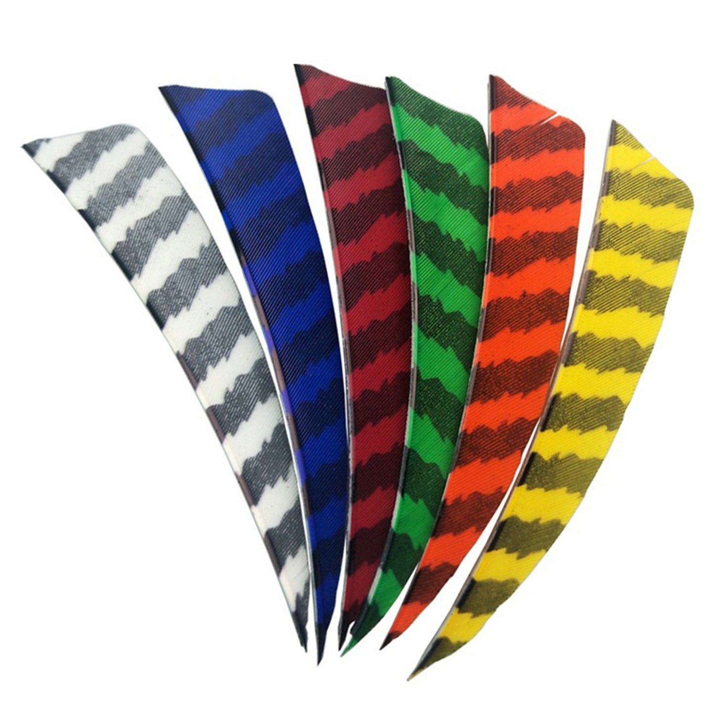 50x 4" 5" Archery Arrow Feathers Turkey Nature Fletches Fletching Bow Striped