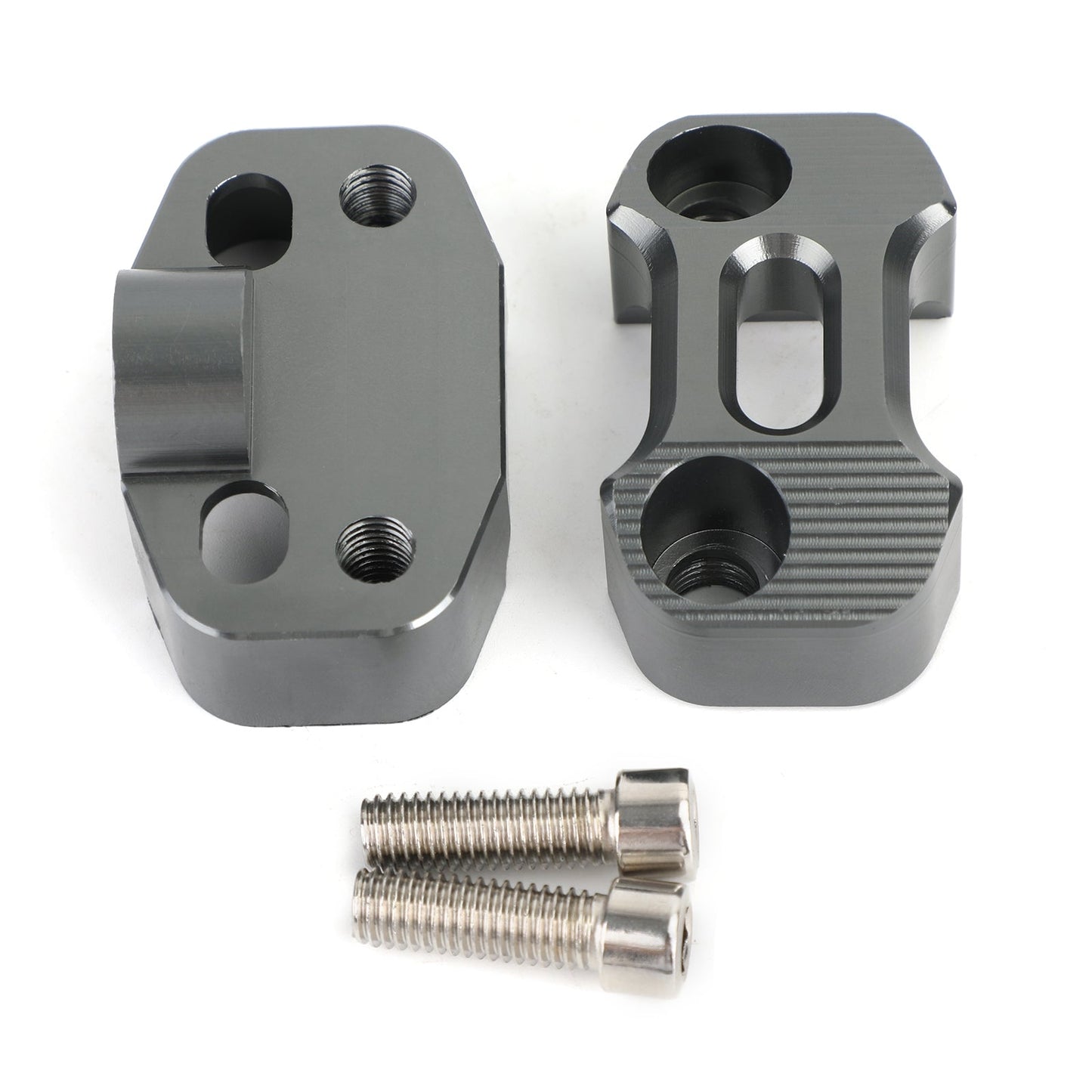 CNC Aluminum Handlebar Risers 22-28mm Universal Clamp Mount BLK