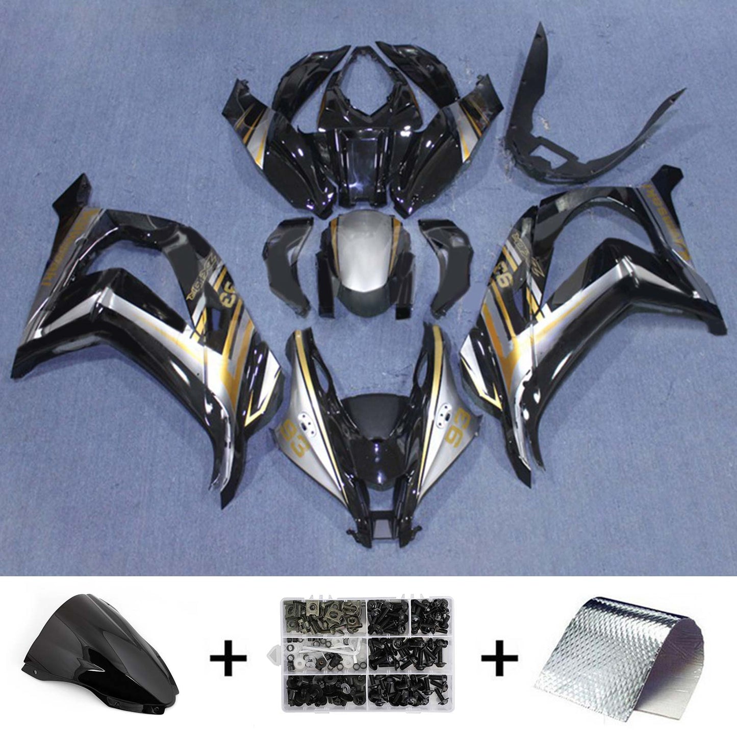 2016-2020 Kawasaki ZX10R Injection Fairing Kit Bodywork Plastic ABS#161