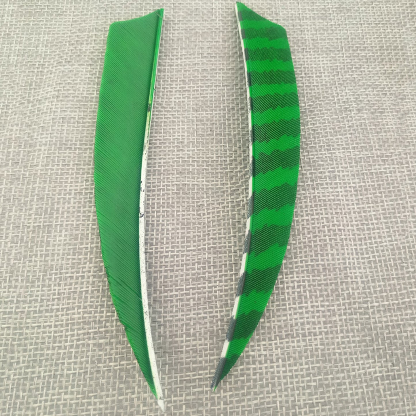 50x 4" 5" Archery Arrow Feathers Turkey Nature Fletches Fletching Bow Striped