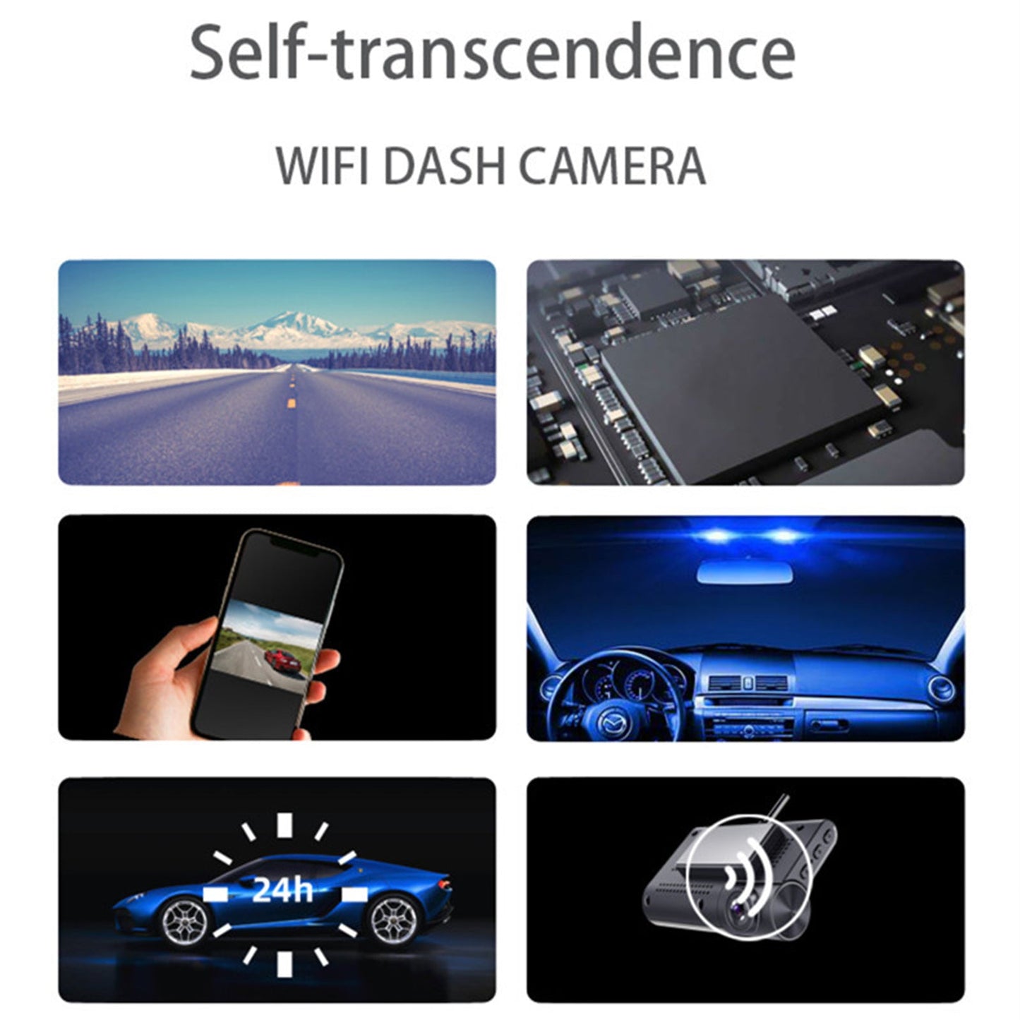 1080P Dash Cam Wifi App Video DVR Recorder Driving Hidden Camera Night Vision