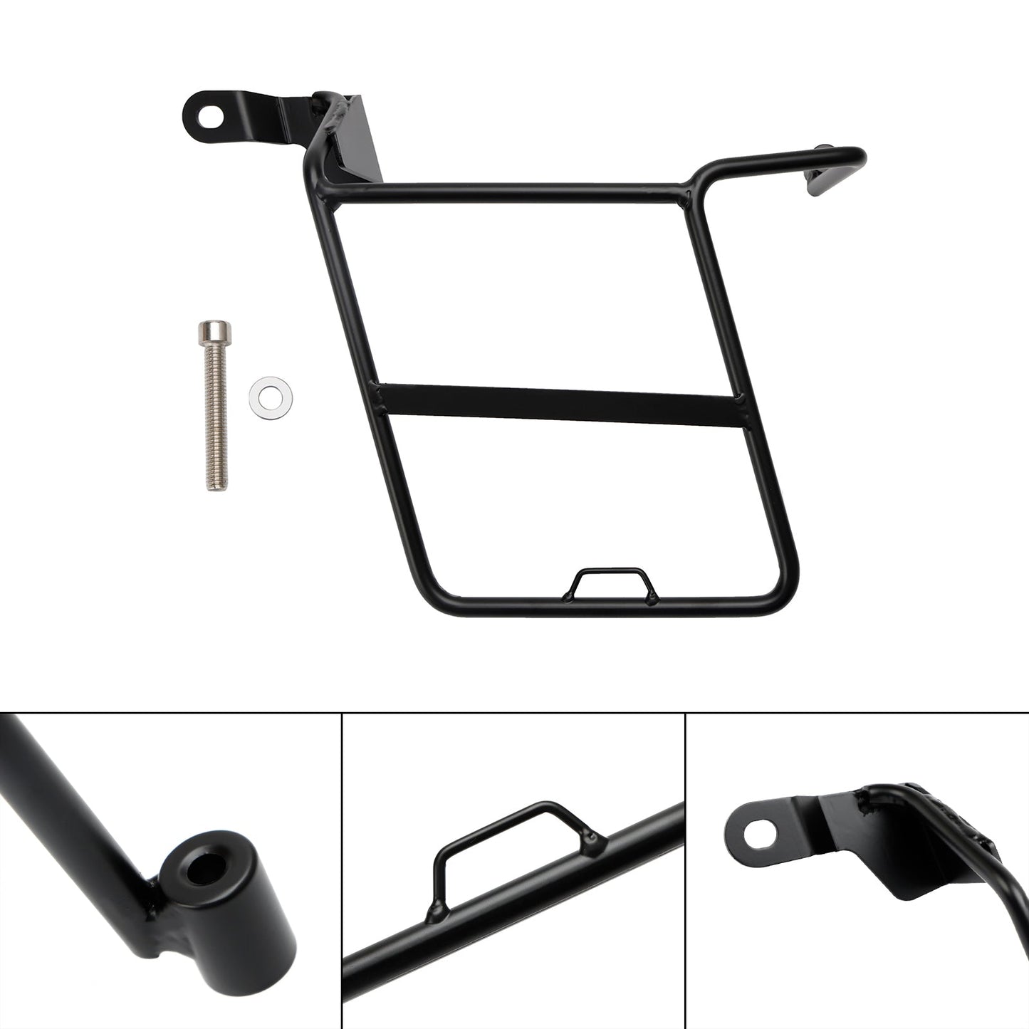 Honda Ct125 Hunter Cub Trail Side Saddle Bag Mounting Bracket Black Left