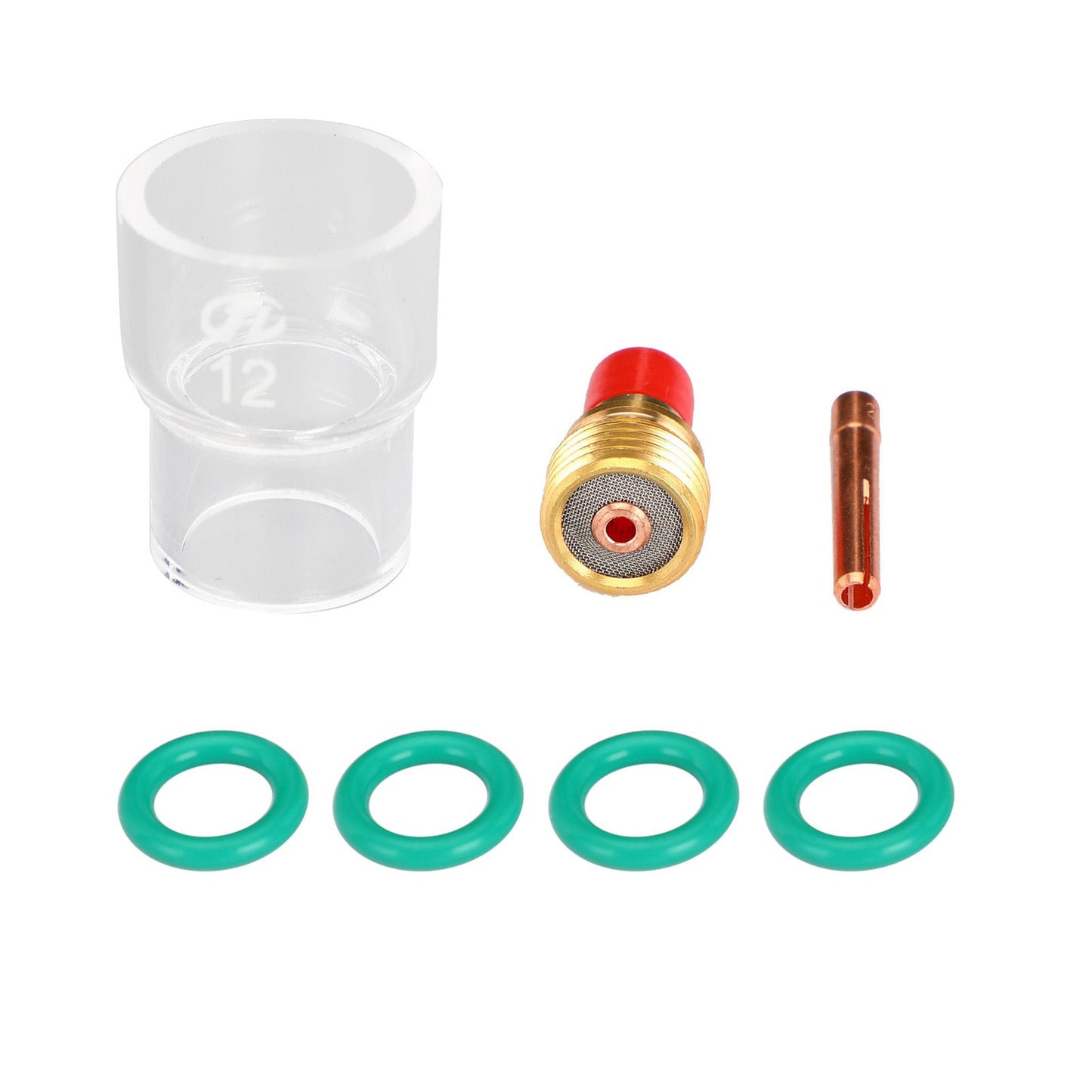 7pcs TIG Welding Torch Stubby Gas Lens Glass Cup Kit For WP-9/20/25