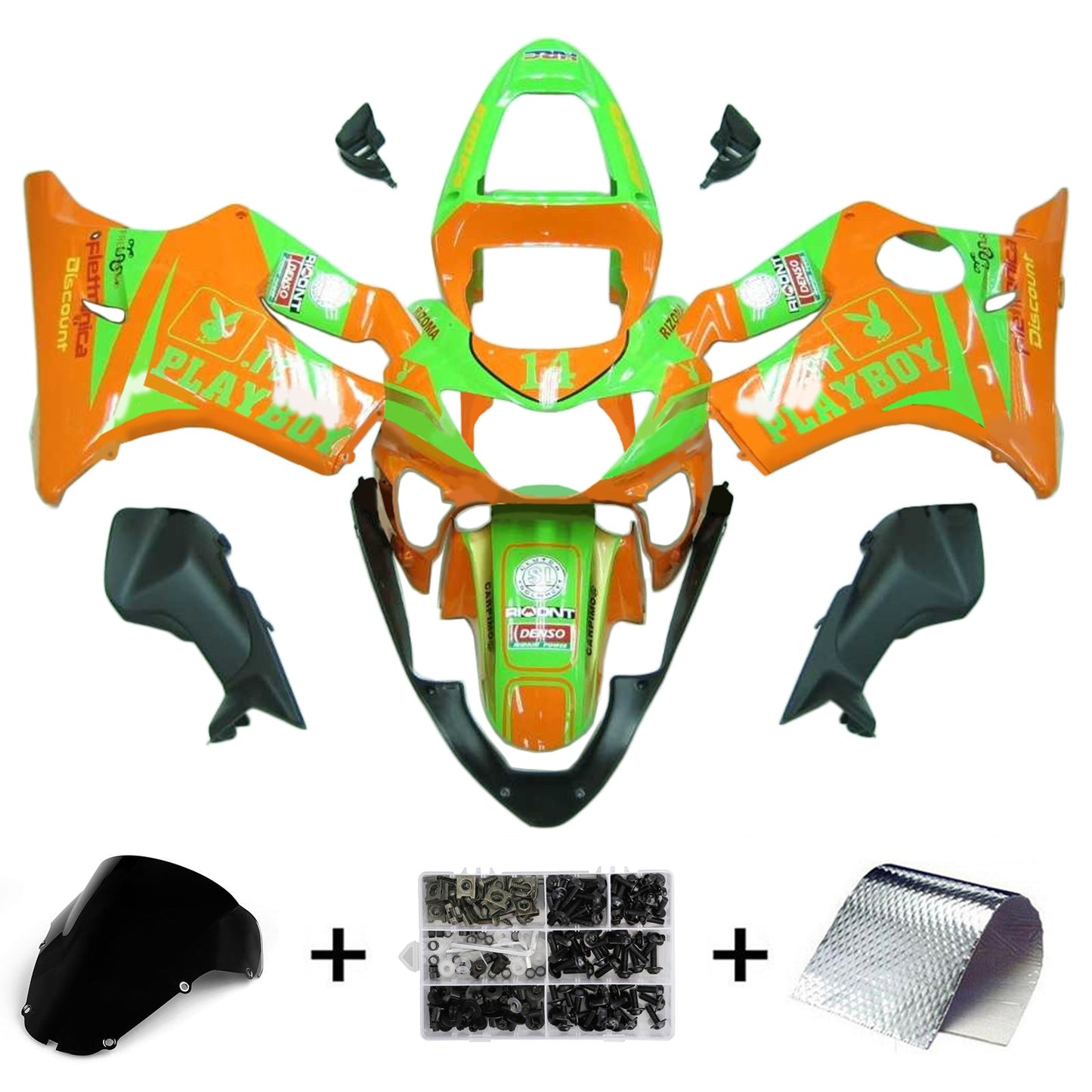 2001-2003 Honda CBR600 F4i Injection Fairing Kit Bodywork Plastic ABS #119