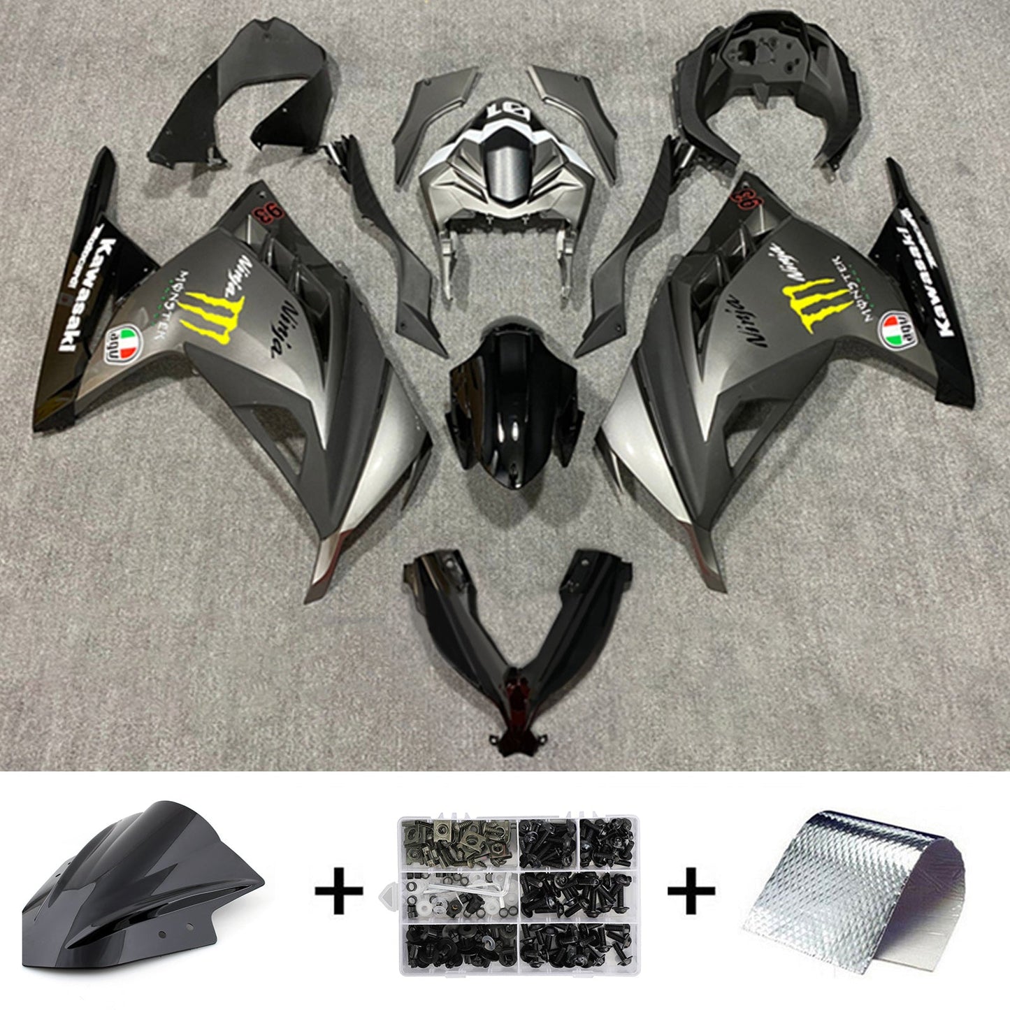 2013-2017 Kawasaki EX300/Ninja300 Injection Fairing Kit Bodywork Plastic ABS#147