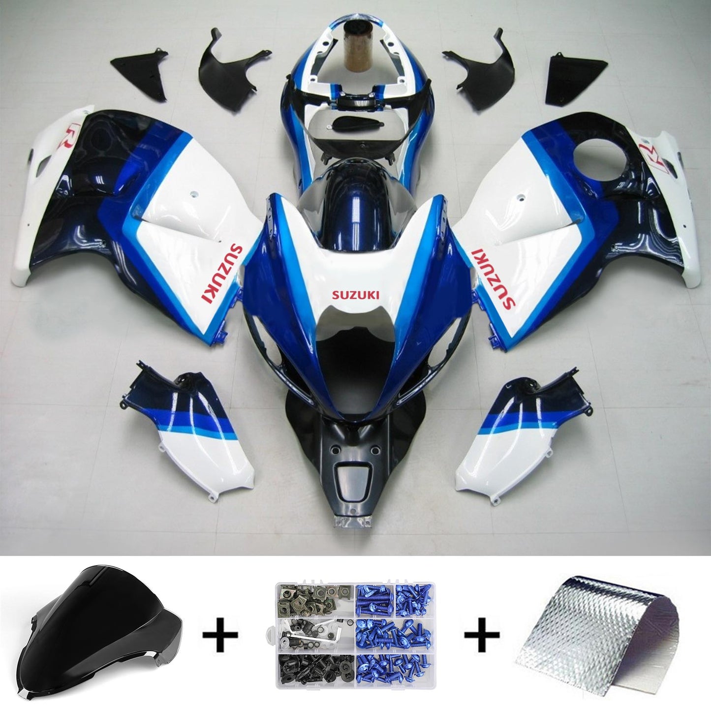 1999-2007 Suzuki Hayabusa GSX1300 Amotopart Injection Fairing Kit Bodywork Plastic ABS #110