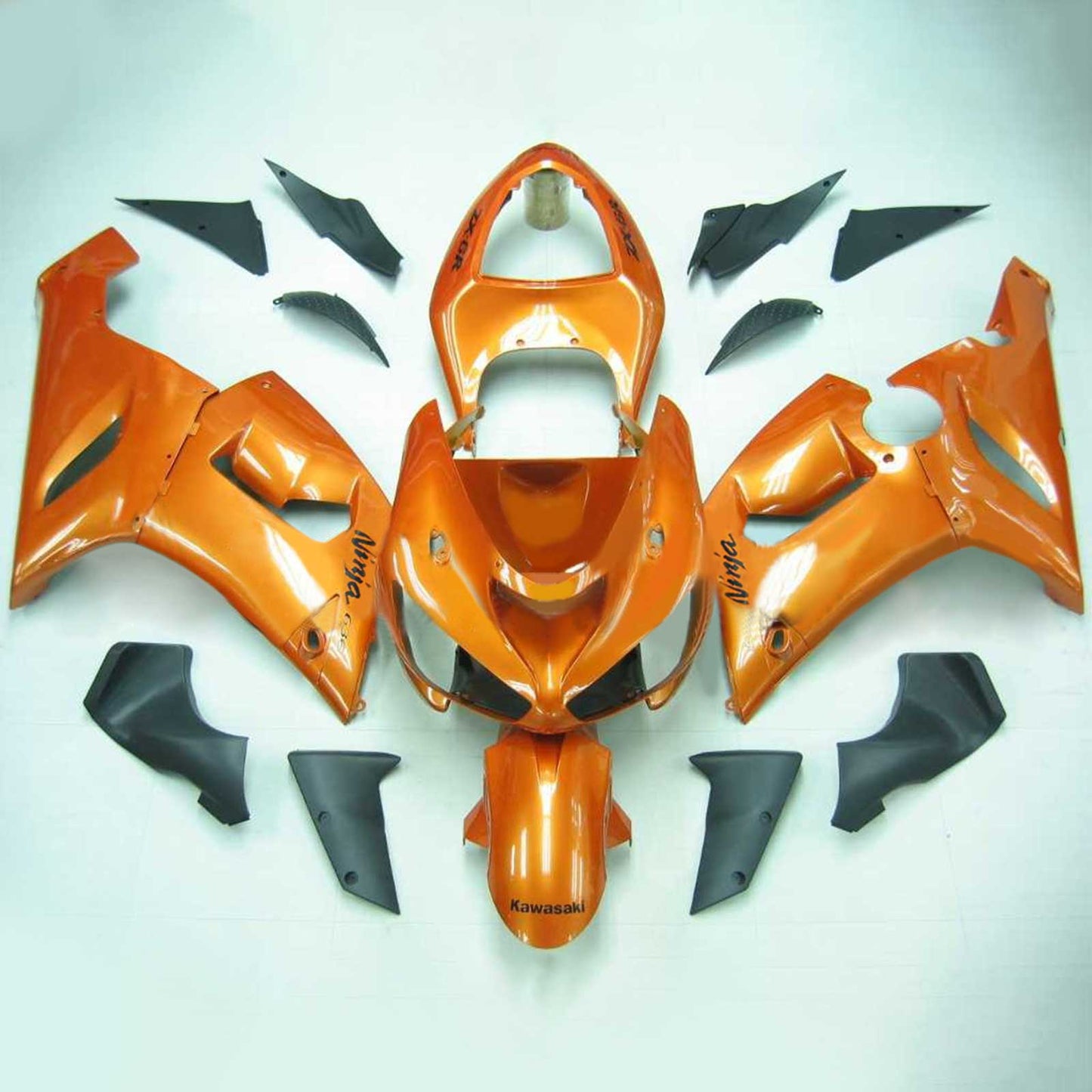 2005-2006 Kawasaki ZX6R 636 Amotopart Injection Fairing Kit Bodywork Plastic ABS #109