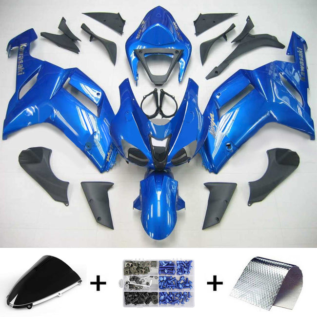 2007-2008 Kawasaki ZX6R 636 Amotopart Injection Fairing Kit Bodywork Plastic ABS #106