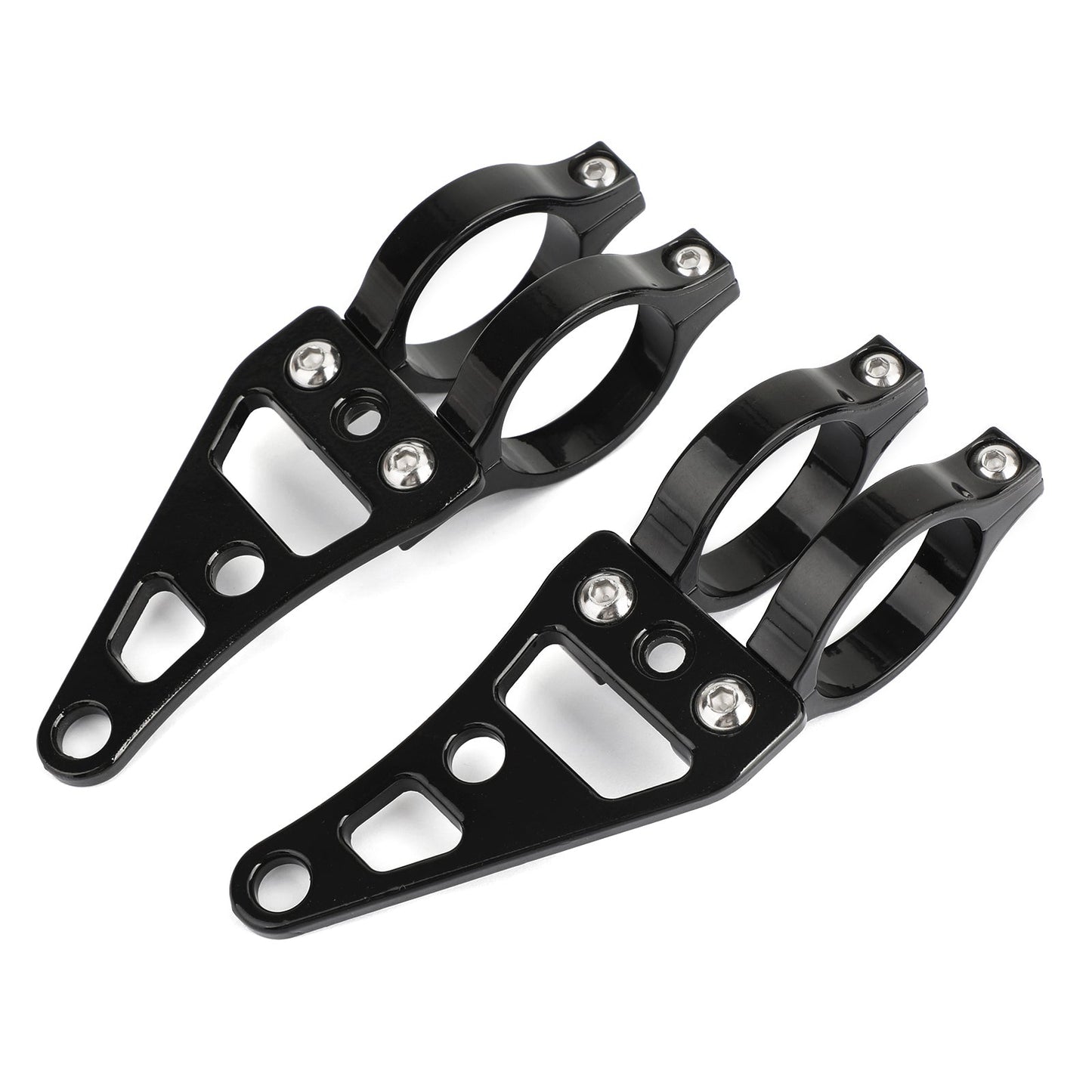 Universal 41mm Headlight Mount Bracket Fork Ear Chopper Cafe Racer Black