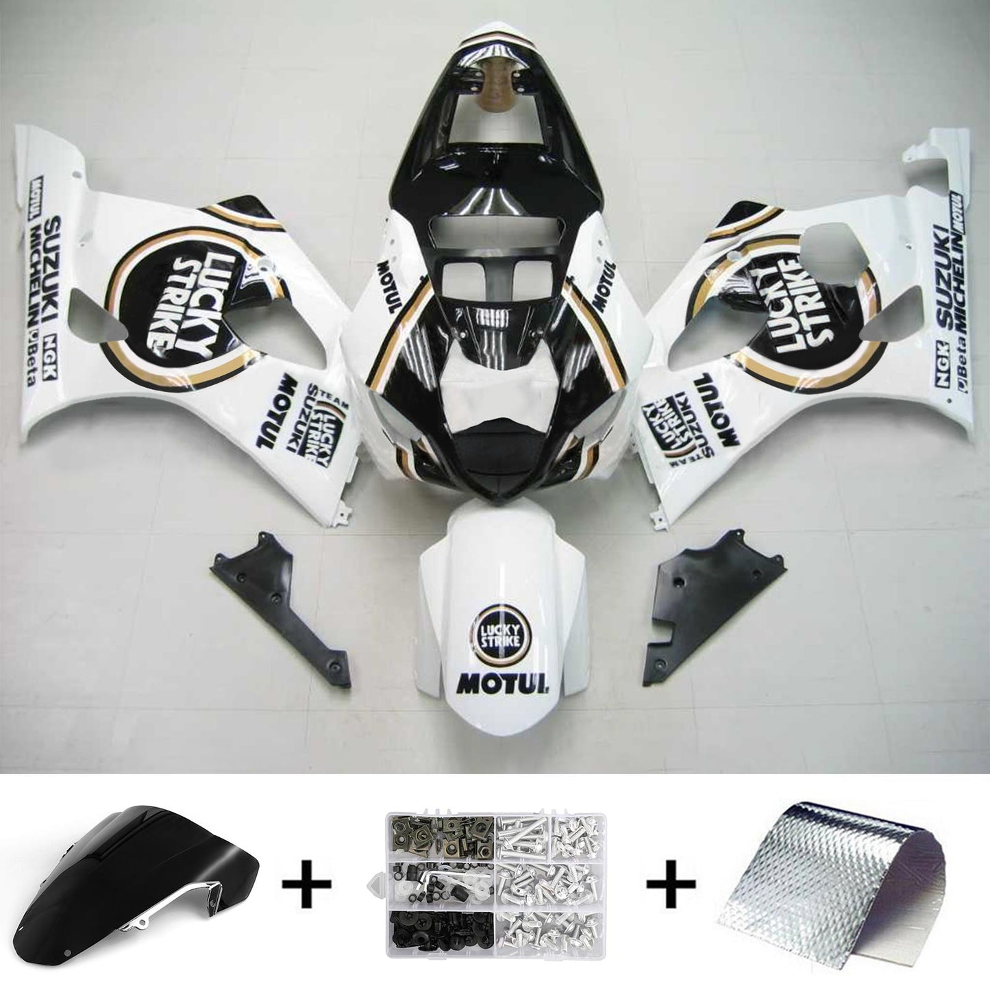 2003-2004 Suzuki GSXR1000 K3 Amotopart Injection Fairing Kit Bodywork Plastic ABS #121