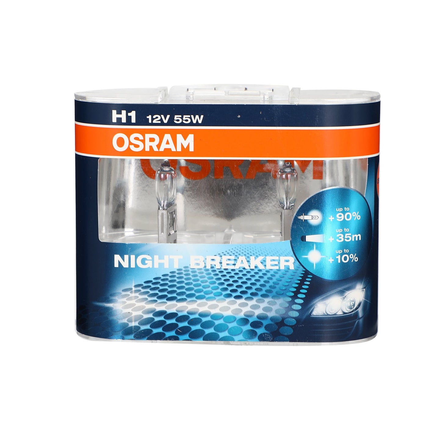 H1 For OSRAM NIGHT BREAKER Car Headlight Lamp Up to +90% Light 12V55W 64150NBR