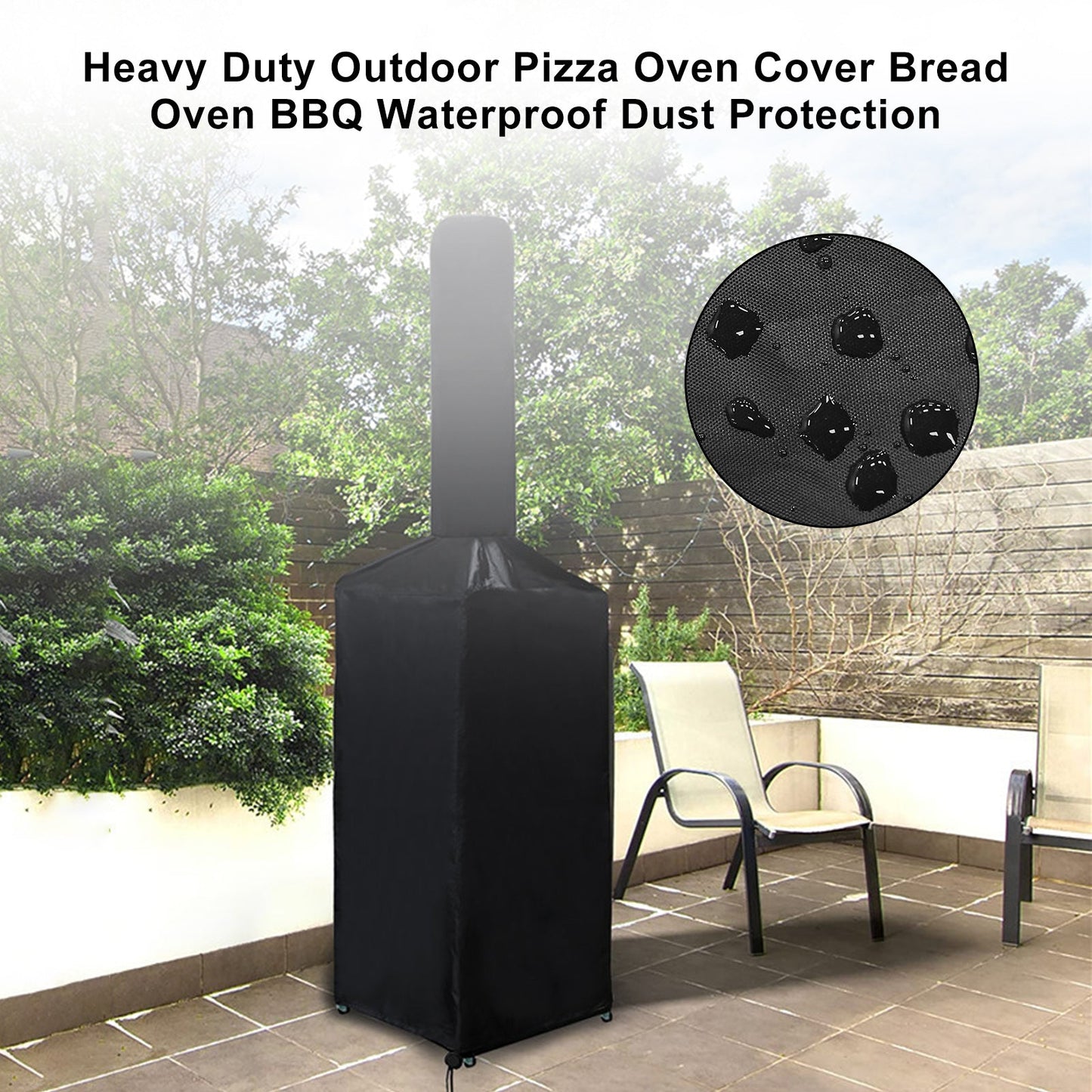 Heavy Duty Outdoor Pizza Oven Cover Bread Oven BBQ Waterproof Dust Protection