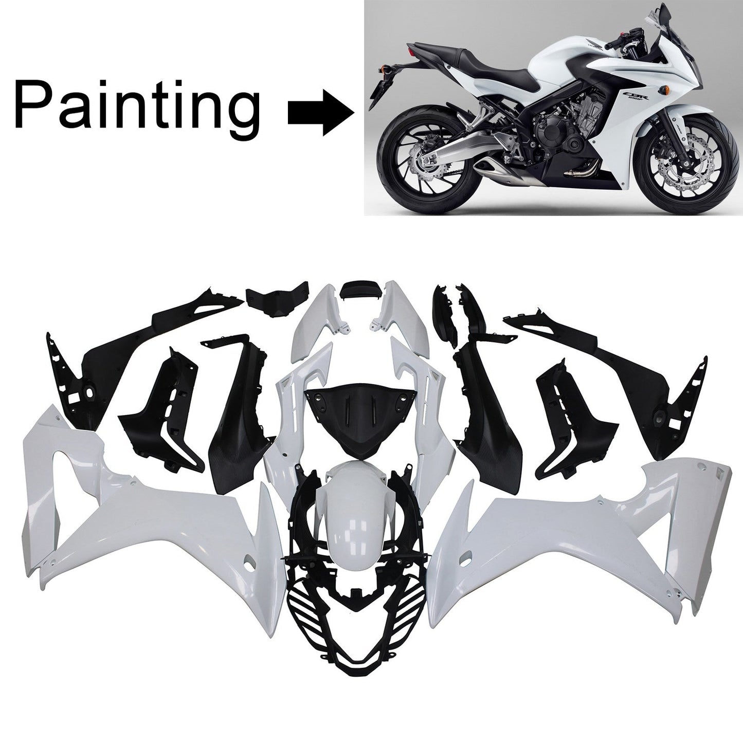 2014-2019 Honda CBR650F Amotopart Injection Fairing Kit Bodywork Plastic ABS #101