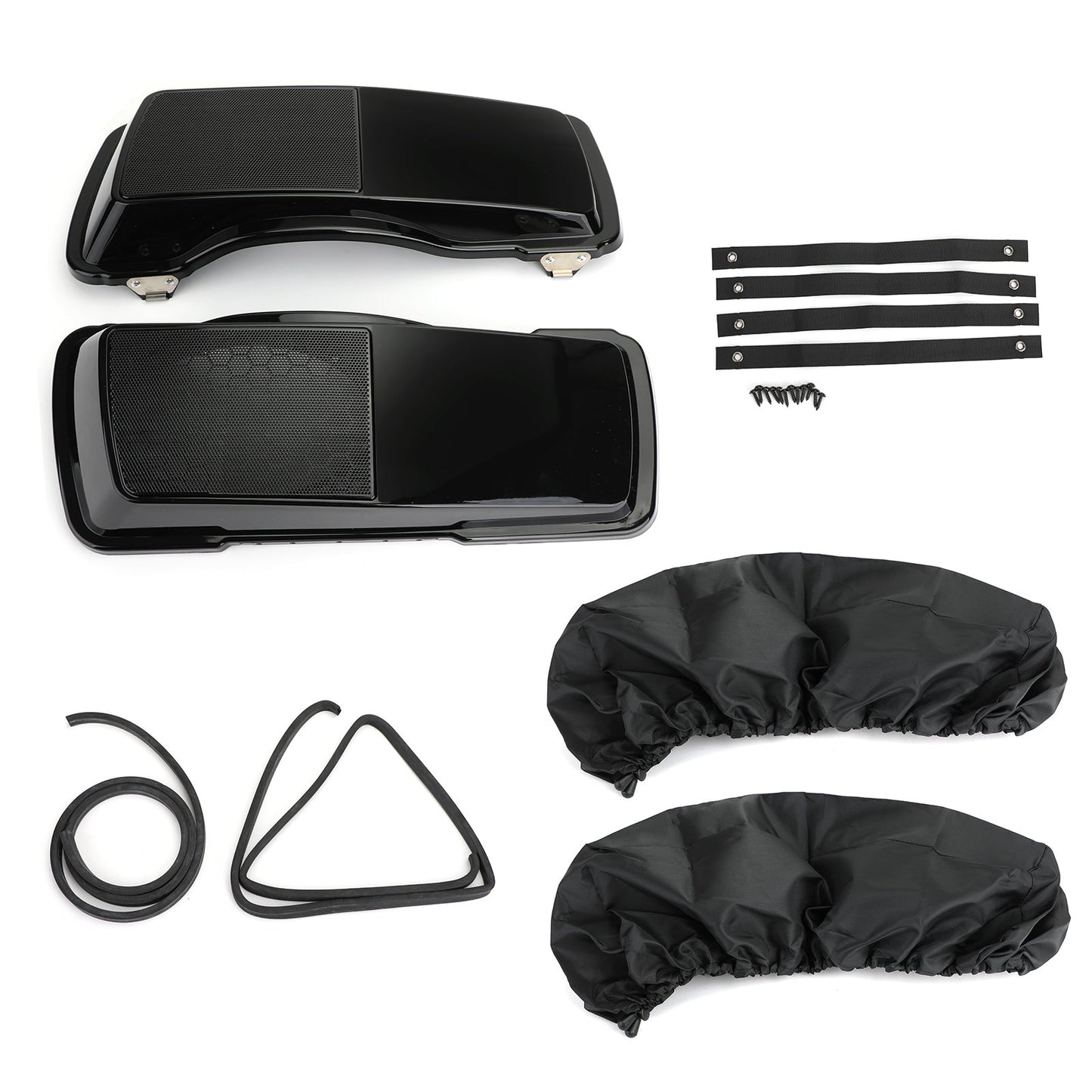 6x9" Saddlebag Speaker Lids For Harley Touring Saddlebags 93-13 Black