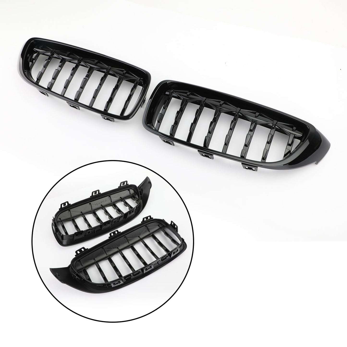 2014-2018 BMW 4 Sereis F32 F33 F36 F82 M4 All Models Diamond Front Upper Grille Black