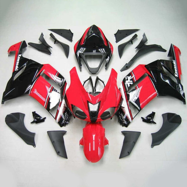 2007-2008 Kawasaki ZX6R 636 Amotopart Injection Fairing Kit Bodywork Plastic ABS #121