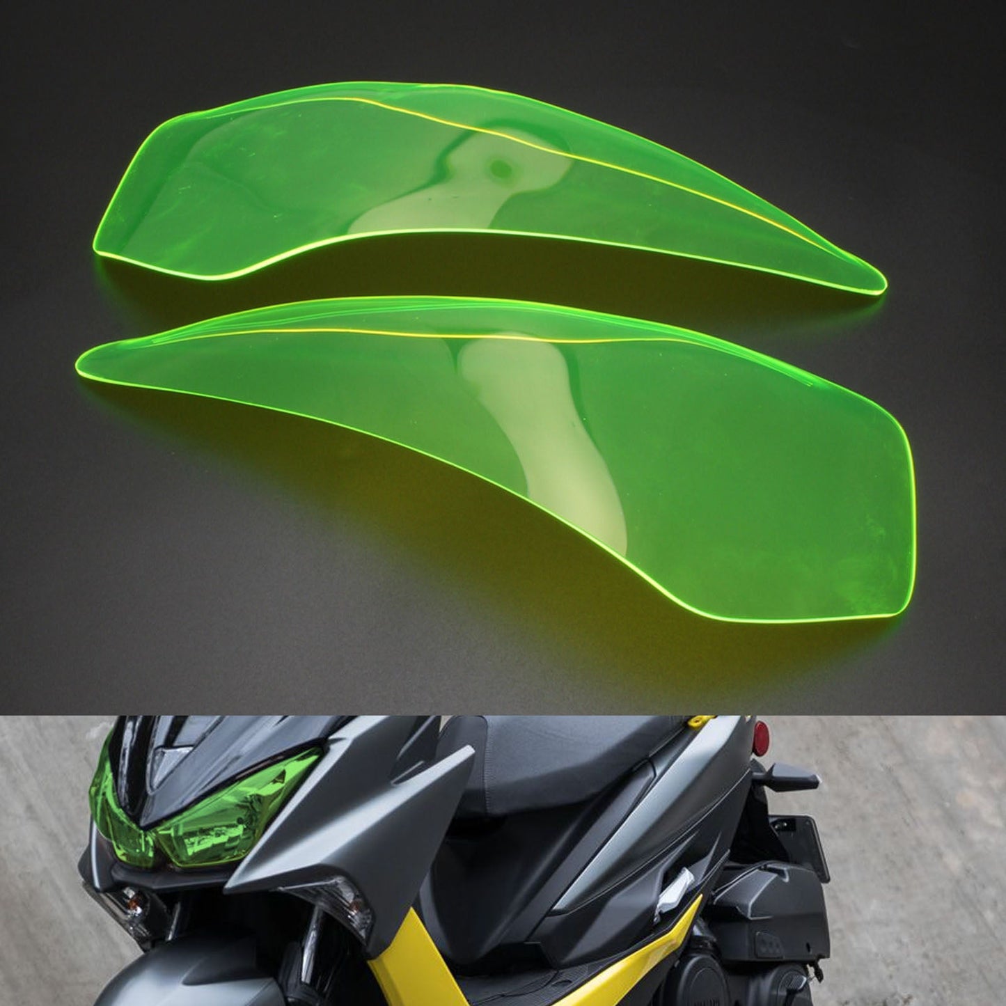 Front Headlight Lens Protection Cover Clear Fit For Yamaha Force 155 2016-2021