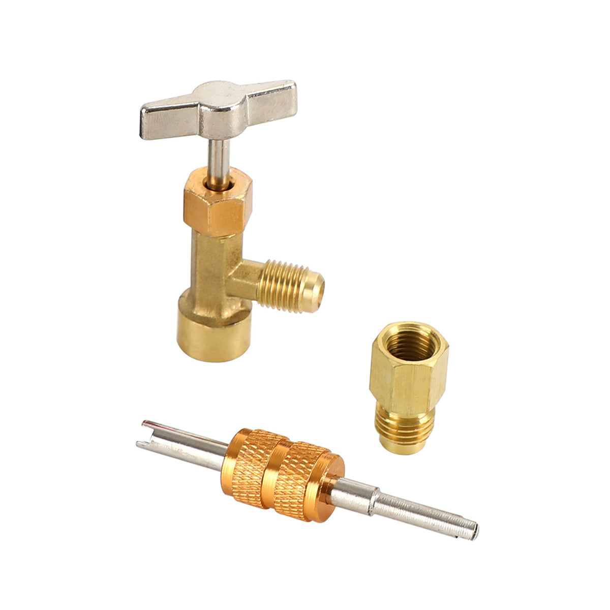 Ac R134A Adapters Quick Couplers With Can Tap Valve Kit Adjustable R134A Adapte