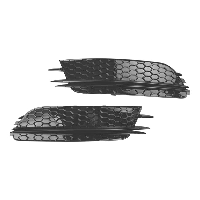 2PCS Front Fog Light Cover Bezel Grille Grill Fit Audi A6 4G C7 2012-2015