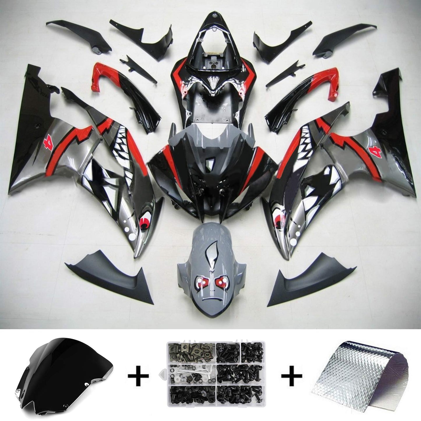 2008-2016 Yamaha YZF 600 R6 Injection Fairing Kit Bodywork Plastic ABS #161