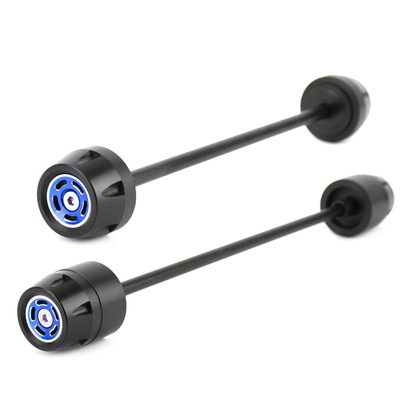 FRONT + REAR Axle Fork Wheel Slider Blue Fit for Ducati Scrambler 400 800 1100
