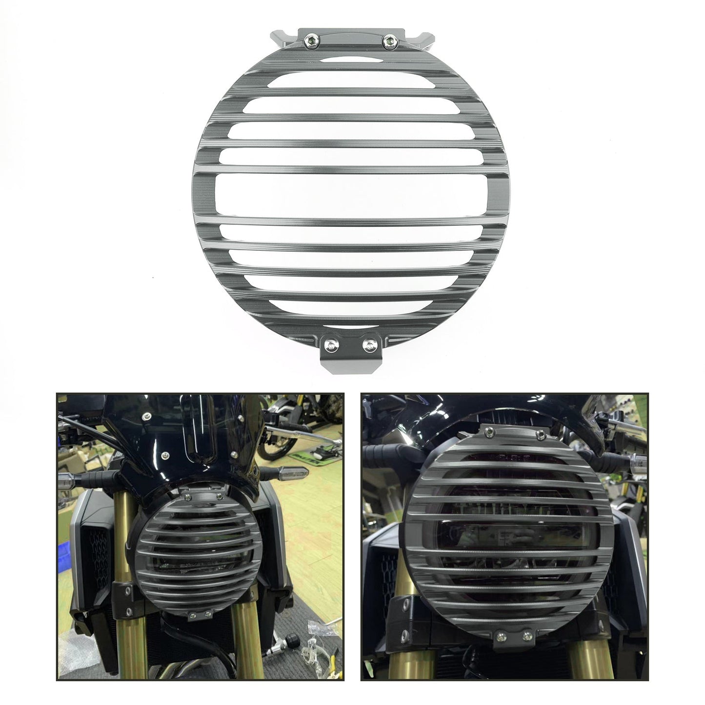 CNC Aluminum Headlight Guard Cover Protector Black for Honda CB650R 2019-2020