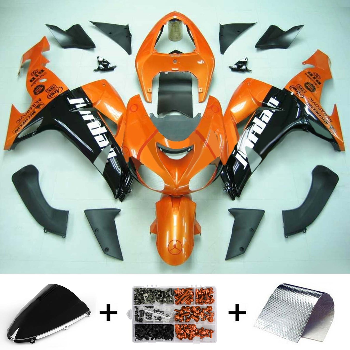 2006-2007 Kawasaki ZX10R Amotopart Injection Fairing Kit Bodywork Plastic ABS #115