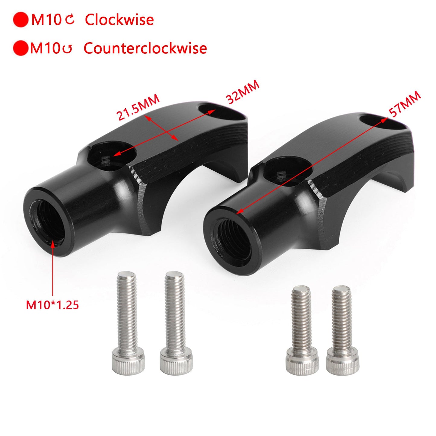 Master Cylinder Clamp Mirror Mount For Yamaha FZ1 FZ6 FZ8 MT07 MT09 XSR 700 900
