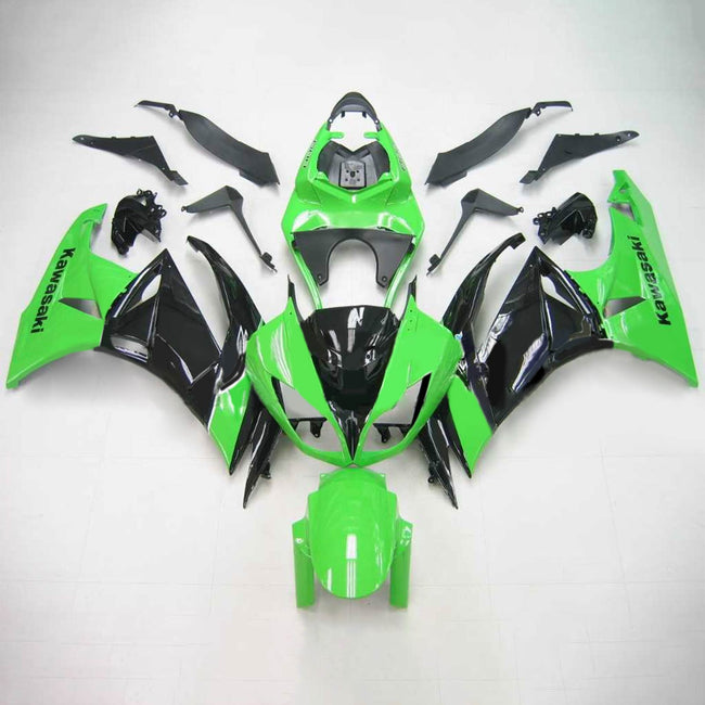 2009-2012 Kawasaki ZX6R 636 Amotopart Injection Fairing Kit Bodywork Plastic ABS #104